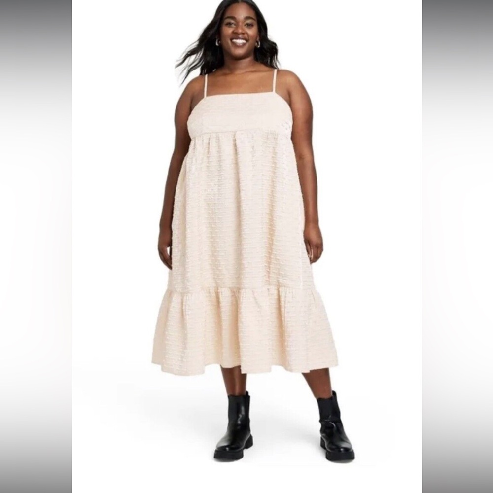 KIKA VARGAS x Target Textured Empire Waist Midi Dress